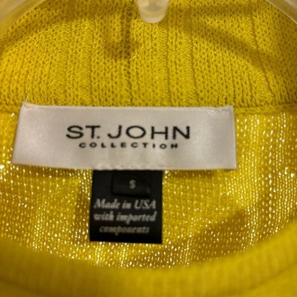 ST. JOHN HARVEST GOLD SWEATER SET FROM THE RESORT COLLECTION SIZE SMALL - Picture 12 of 12